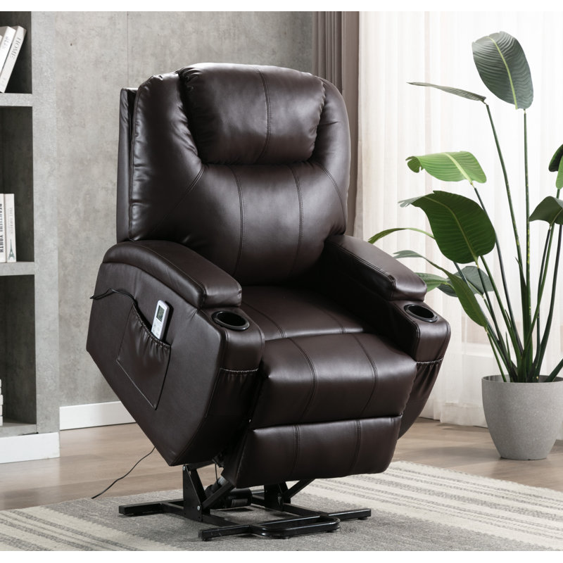 Latitude Run® Fatumata Faux Leather Power Reclining Heated Massage